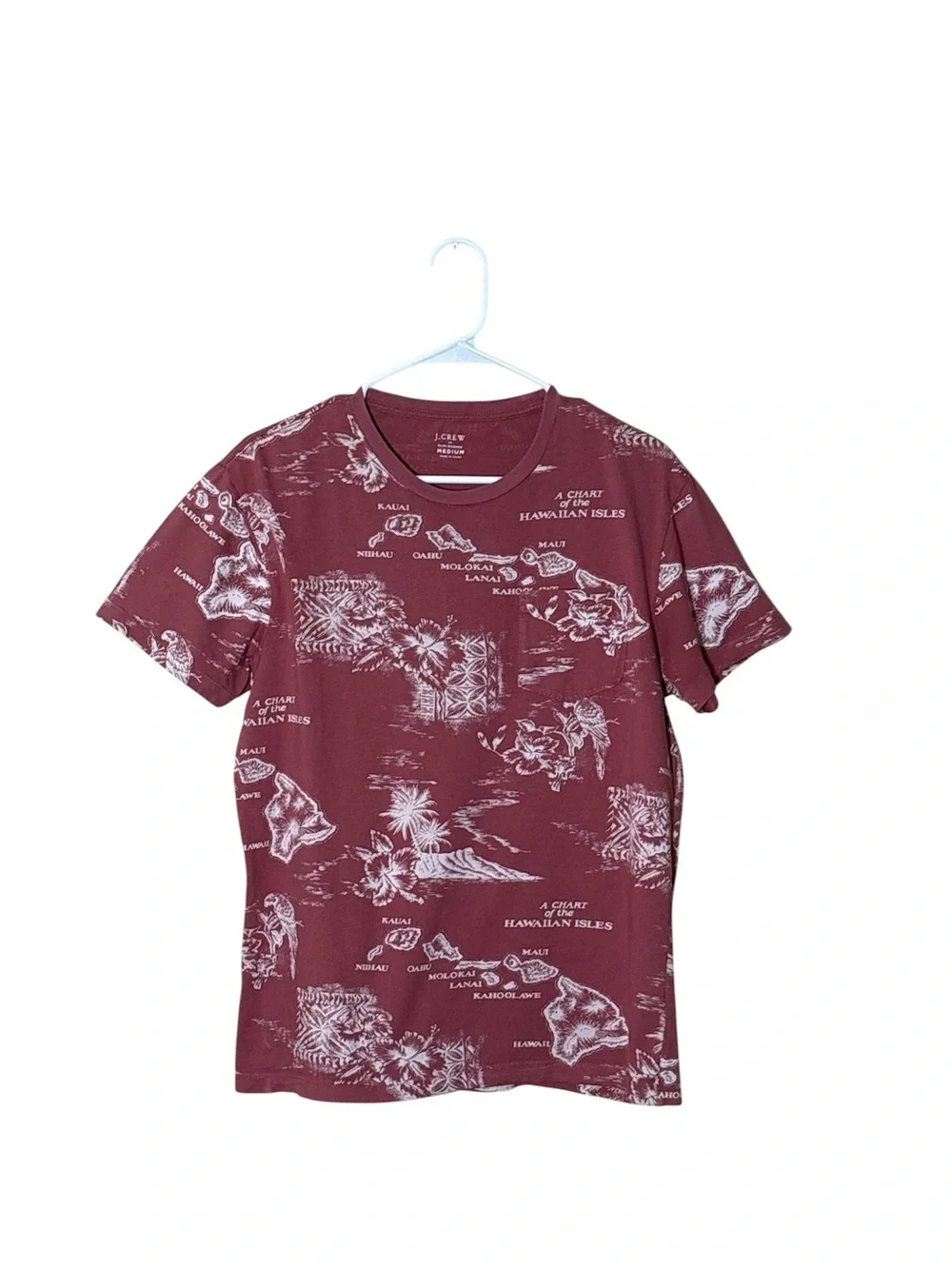 J. Crew Women's Hawaiian Island-Print Tee,Size M